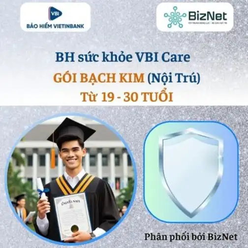 BH Sức Khoẻ VBI Care BẠCH KIM 19 30 Tuổi (nội Trú)