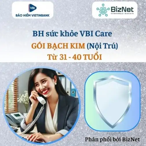 BH Sức Khoẻ VBI Care BẠCH KIM 31 40 Tuổi (nội Trú)