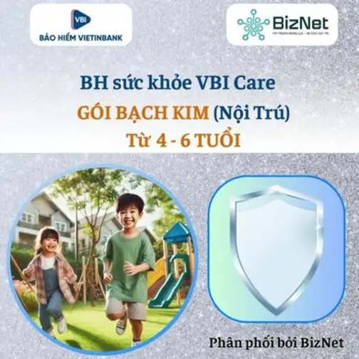 BH Sức Khoẻ VBI Care BẠCH KIM 4 6 Tuổi (nội Trú)