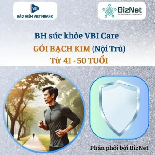 BH Sức Khoẻ VBI Care BẠCH KIM 41 50 Tuổi (nội Trú)