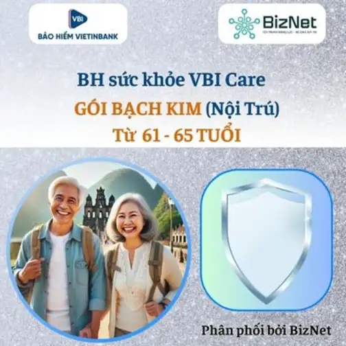 BH Sức Khoẻ VBI Care BẠCH KIM 61 65 Tuổi (nội Trú)