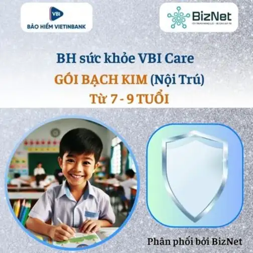 BH Sức Khoẻ VBI Care BẠCH KIM 7 9 Tuổi (nội Trú)