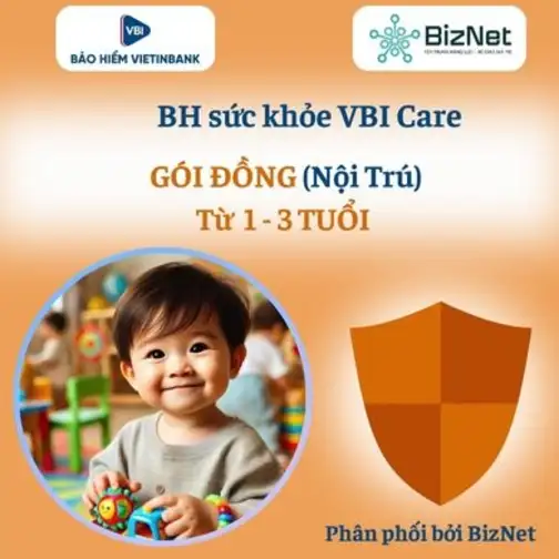 BH Sức Khoẻ VBI Care ĐỒNG 1 3 Tuổi (nội Trú)