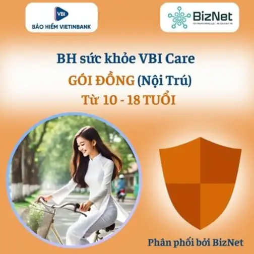 BH Sức Khoẻ VBI Care ĐỒNG 10 18 Tuổi (nội Trú)