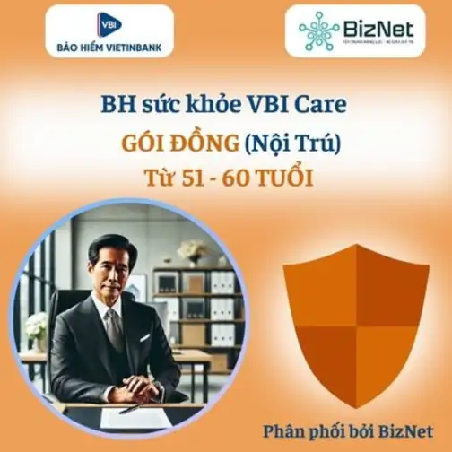 BH Sức Khoẻ VBI Care ĐỒNG 51 60 Tuổi (nội Trú)