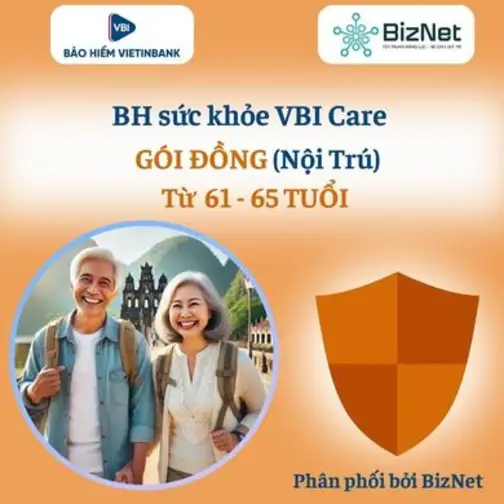 BH Sức Khoẻ VBI Care ĐỒNG 61 65 Tuổi (nội Trú)