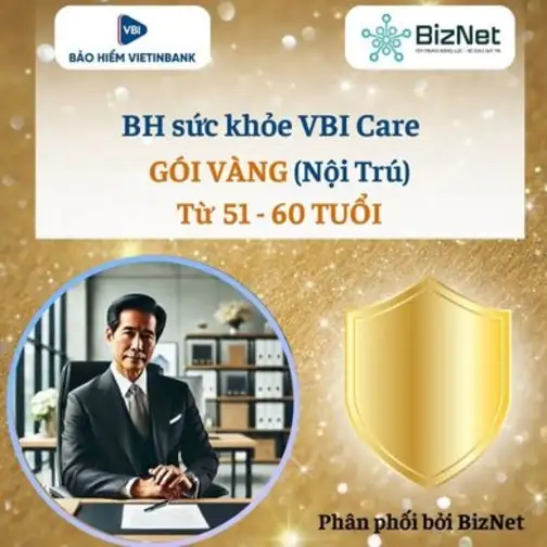 BH Sức Khoẻ VBI Care VÀNG 51 60 Tuổi (nội Trú)