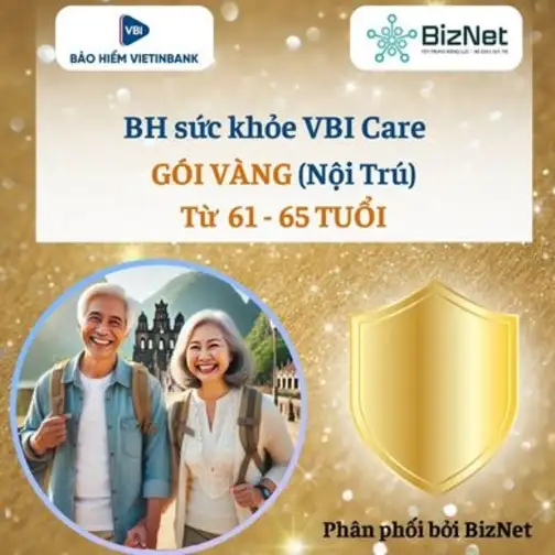 BH Sức Khoẻ VBI Care VÀNG 61 65 Tuổi (nội Trú)