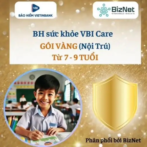 BH Sức Khoẻ VBI Care VÀNG 7 9 Tuổi (nội Trú)