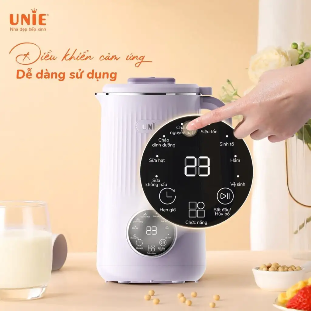 máy làm sữa hạt unie UEUMB10 bảng điều khiển