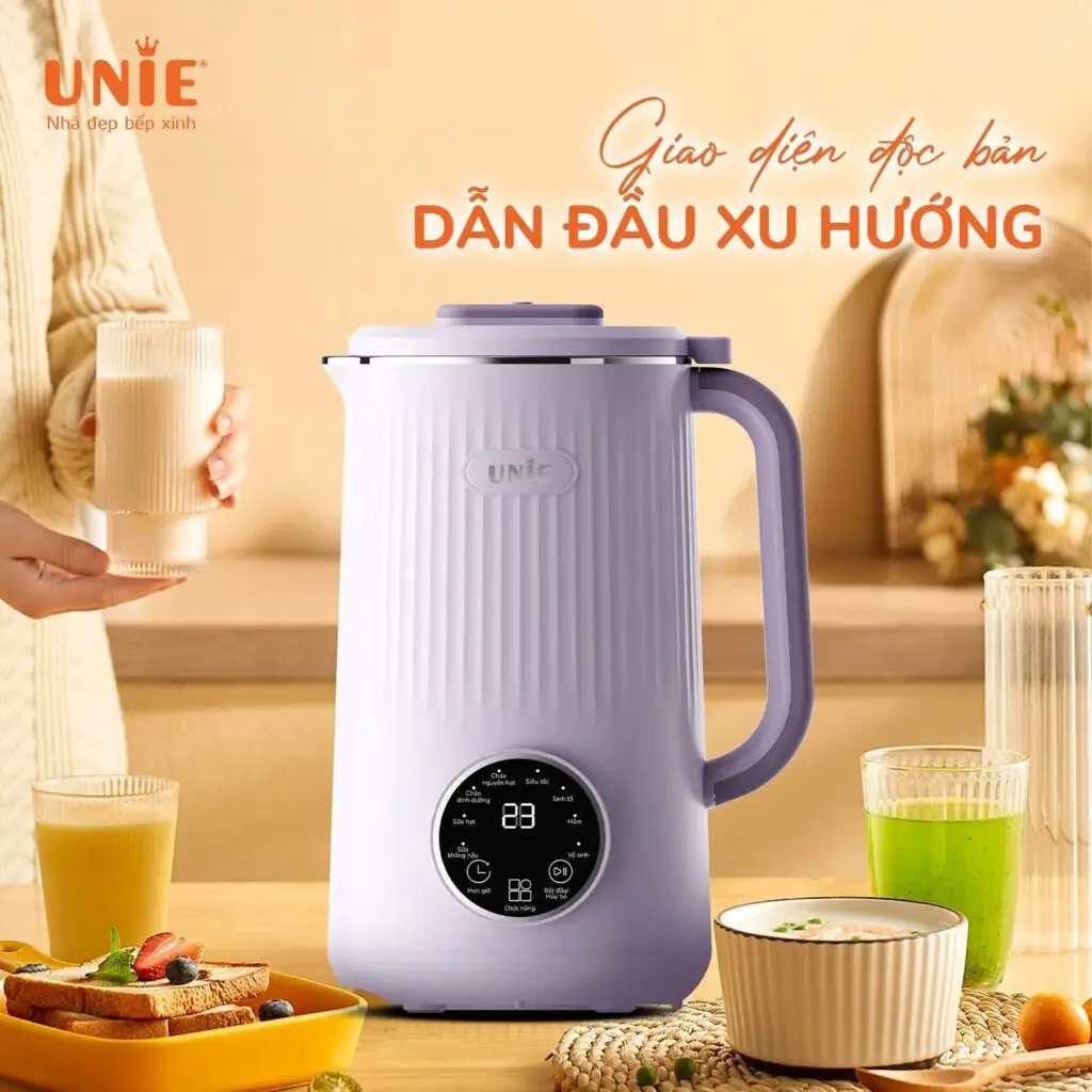 máy làm sữa hạt unie UEUMB10 giao diện